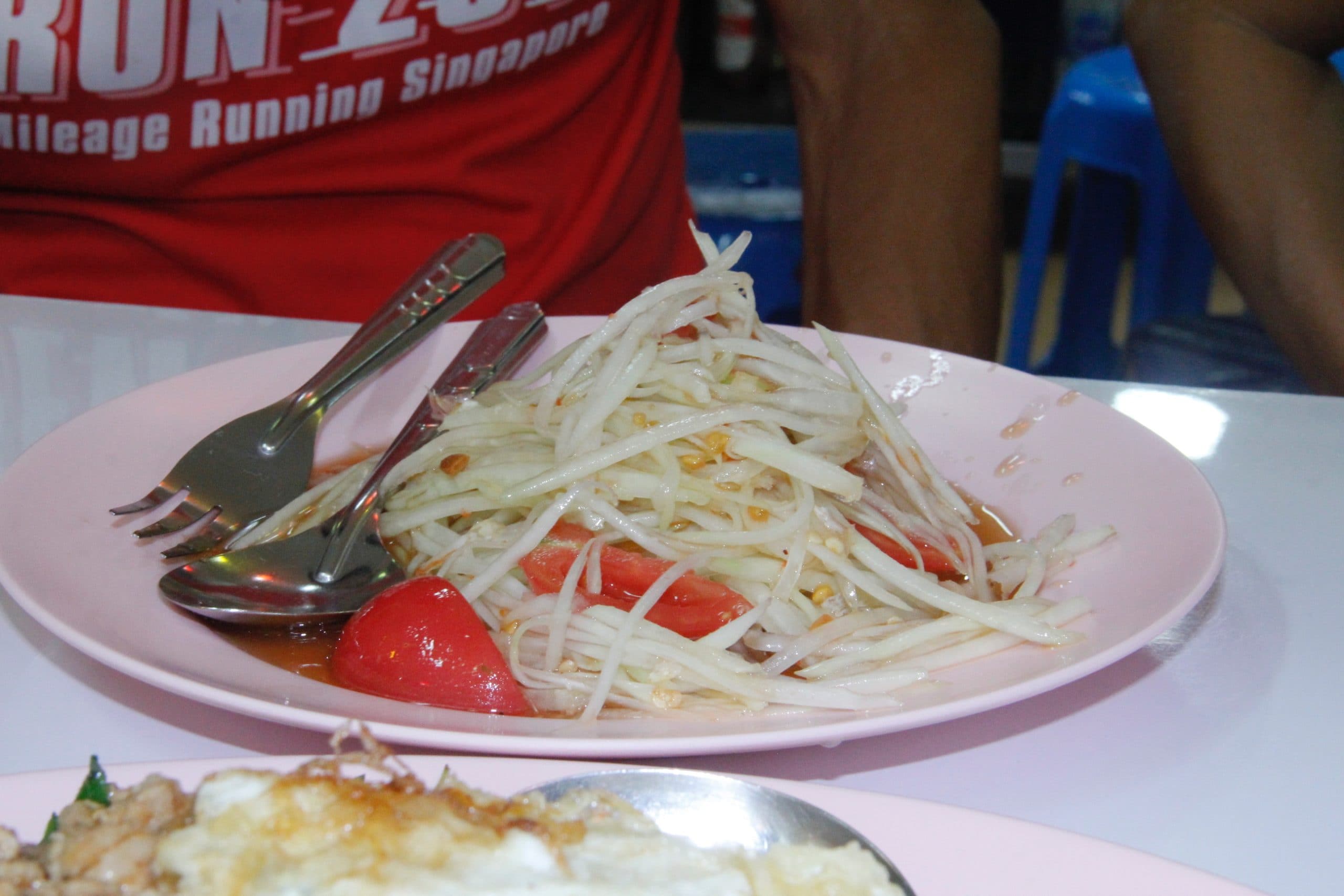 Papaya salad in Bangkok