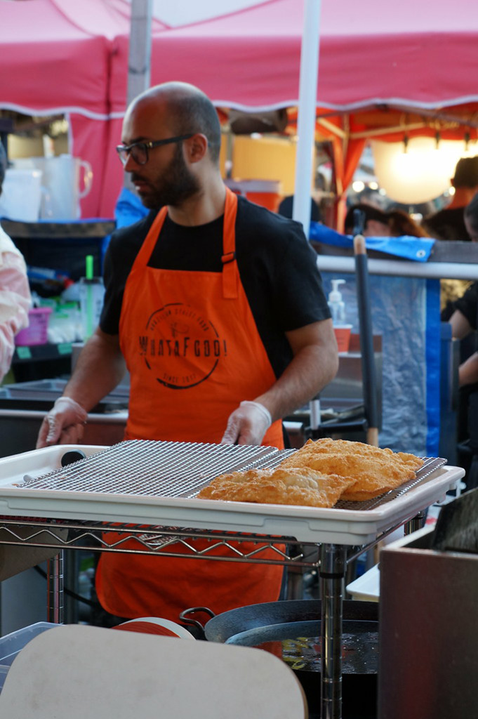 Food stall at Feira Livre da Gloria in Rio de Janeiro