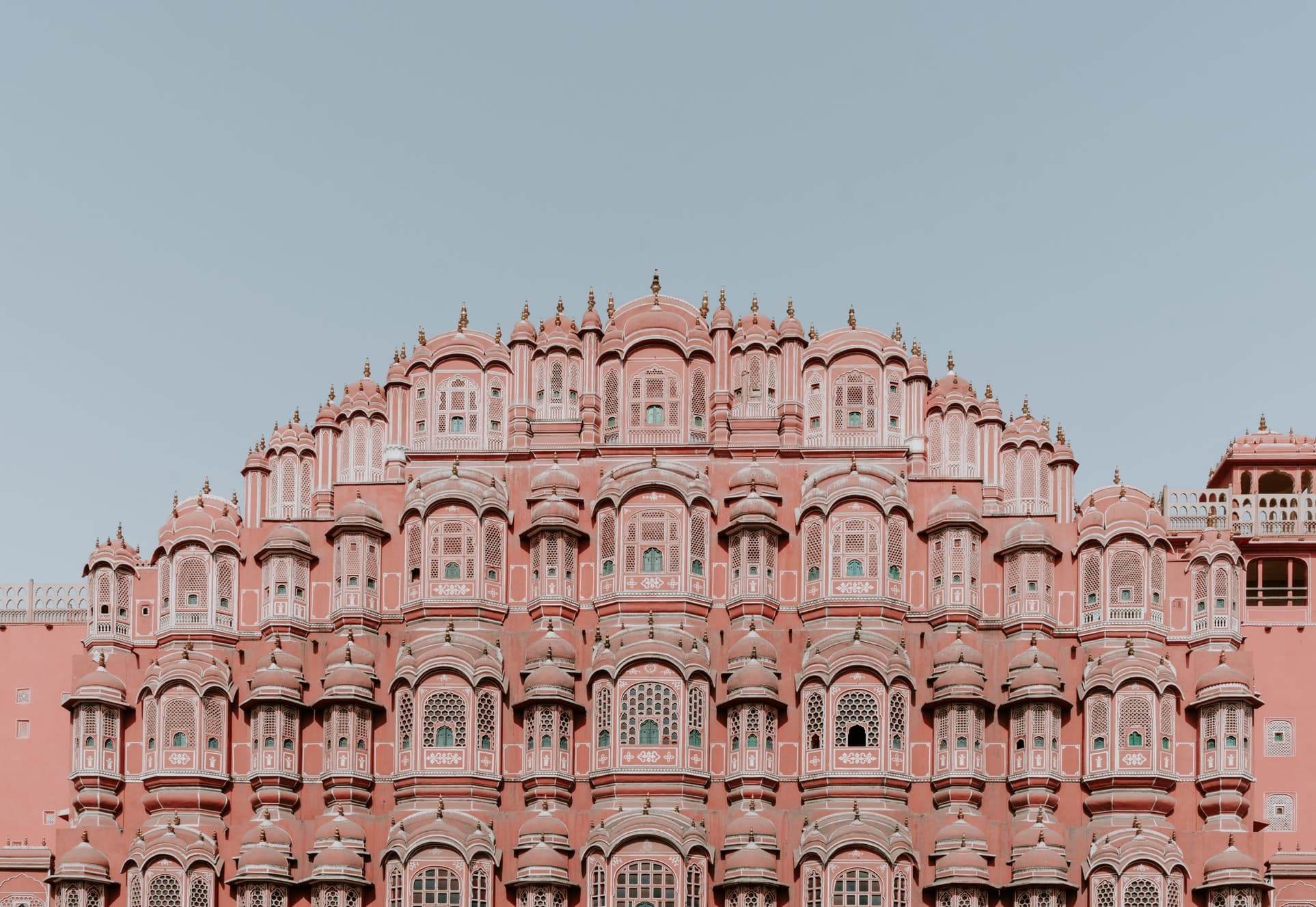 pink palace with doors windows