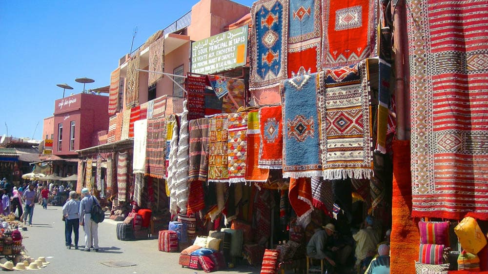 Colourful streets in Marrakech 