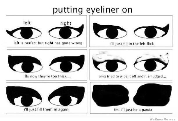 putting-eyeliner-on