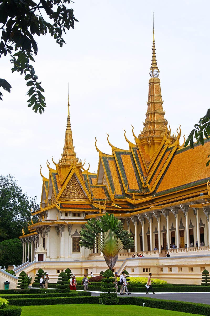 The exterior of the Royal Palace in Phnom Penh