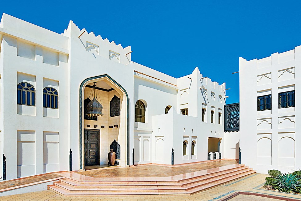 white traditional building facade