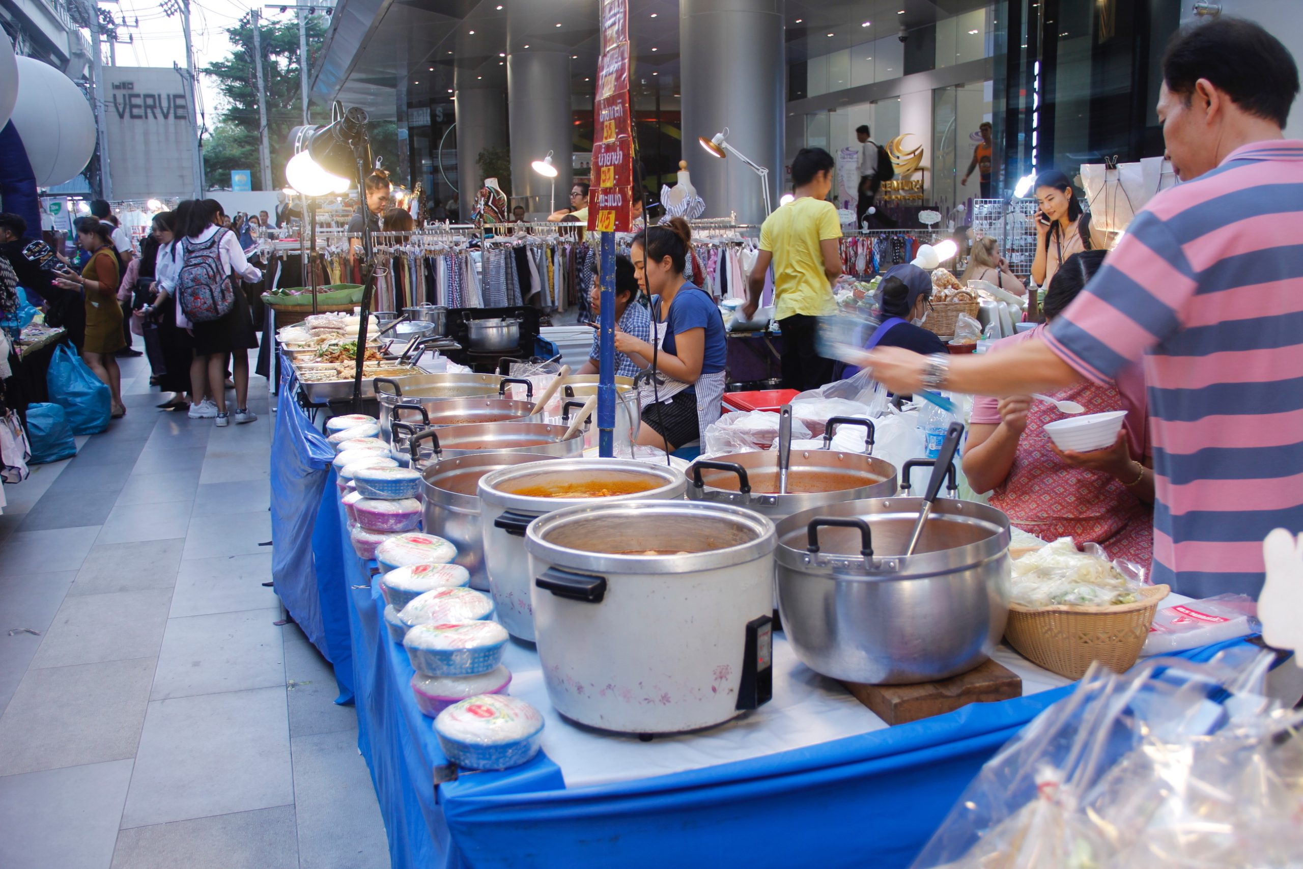 Street food stalls in Bangkok