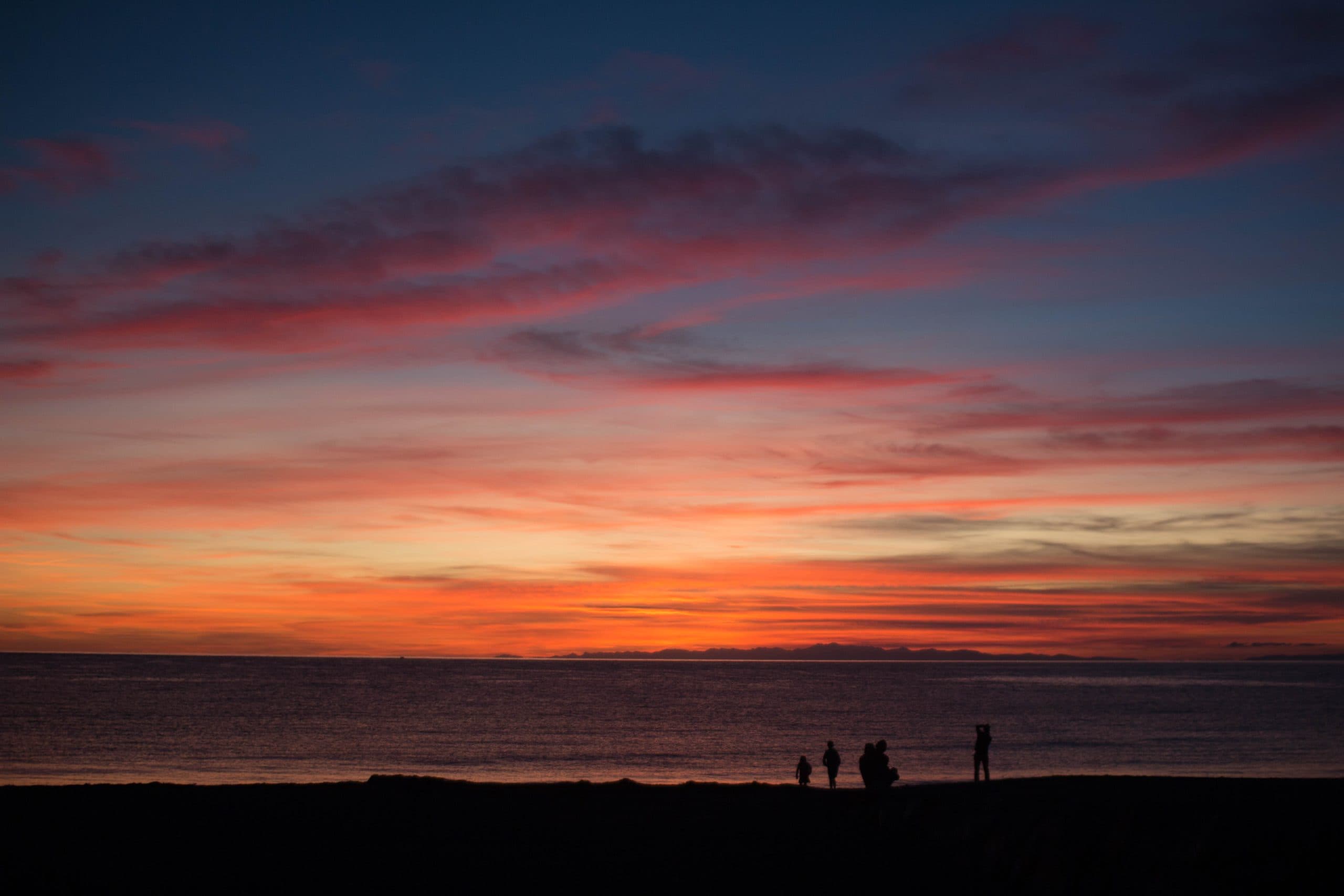 Unedited sunset at Levanto Beach
