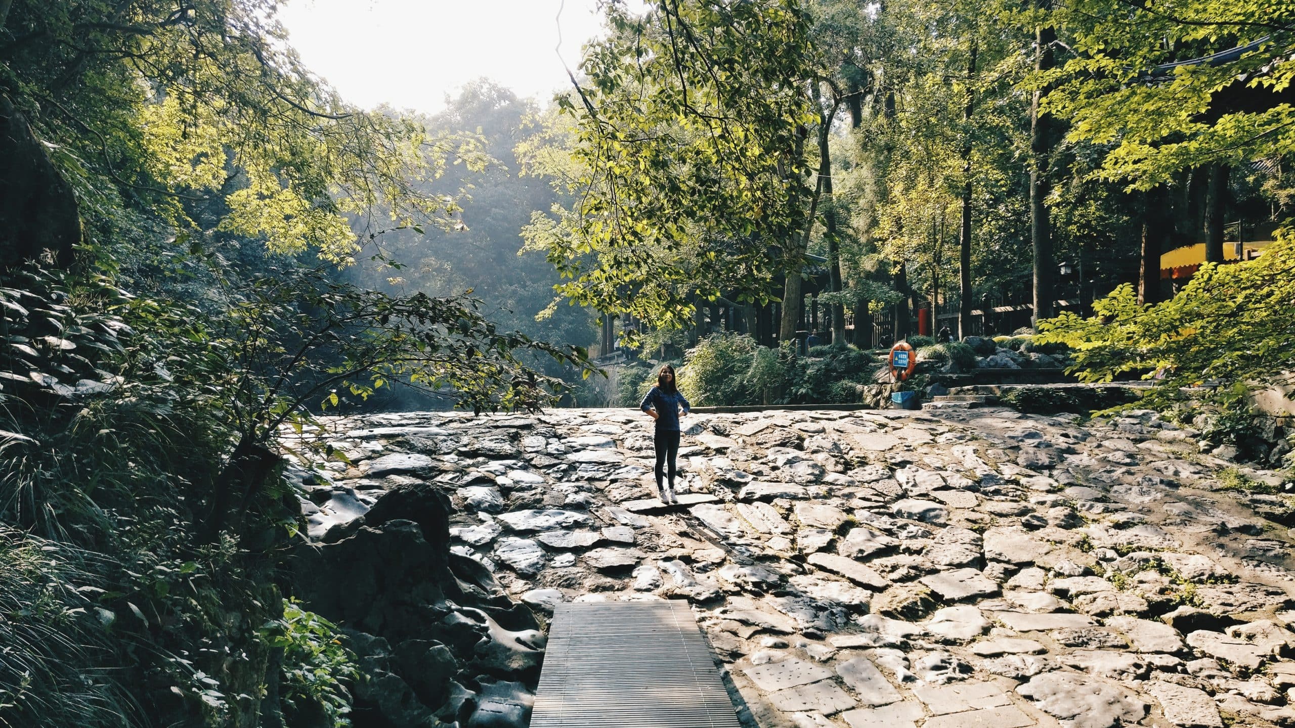 Posing in Wulin Mountains