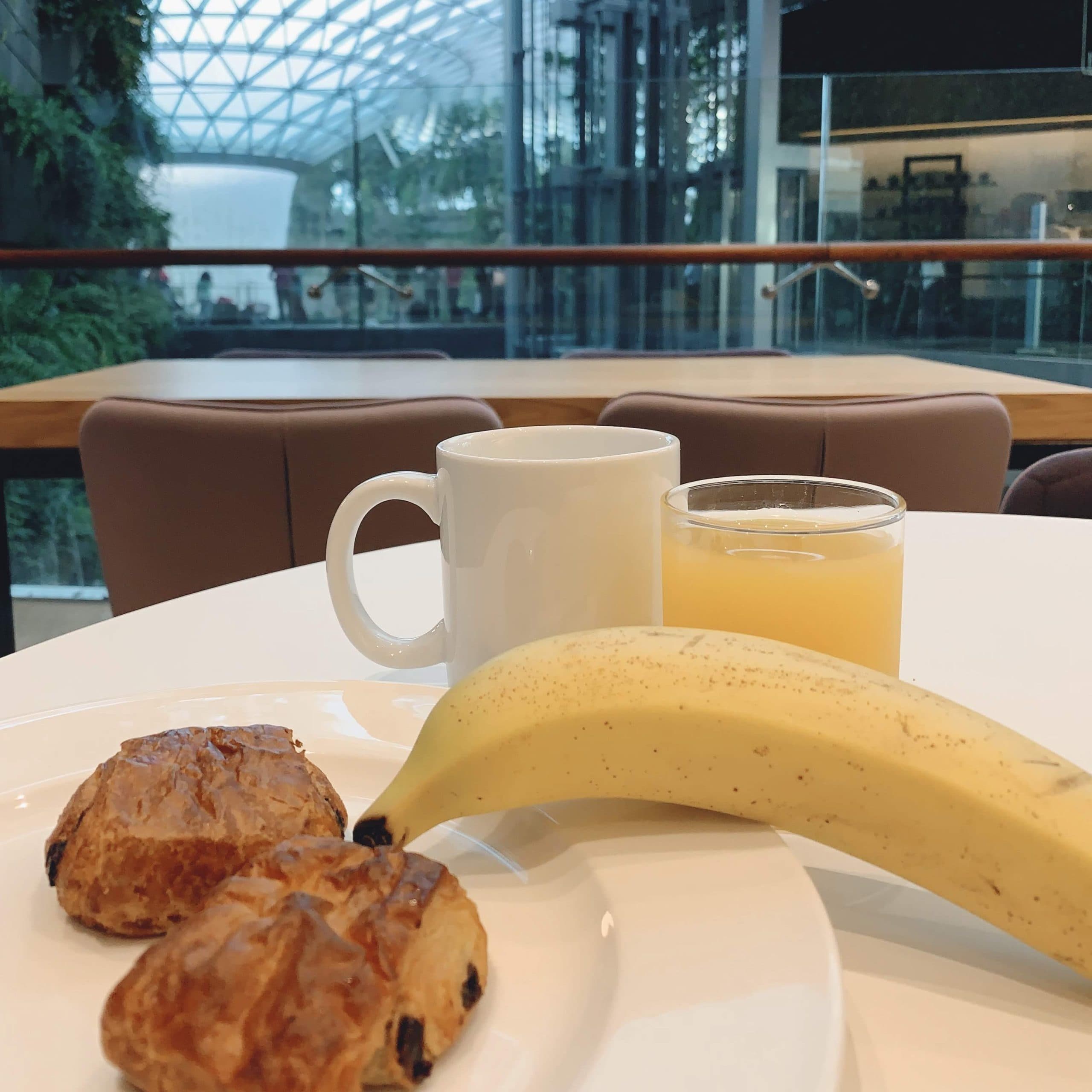 Breakfast selection at YotelAir