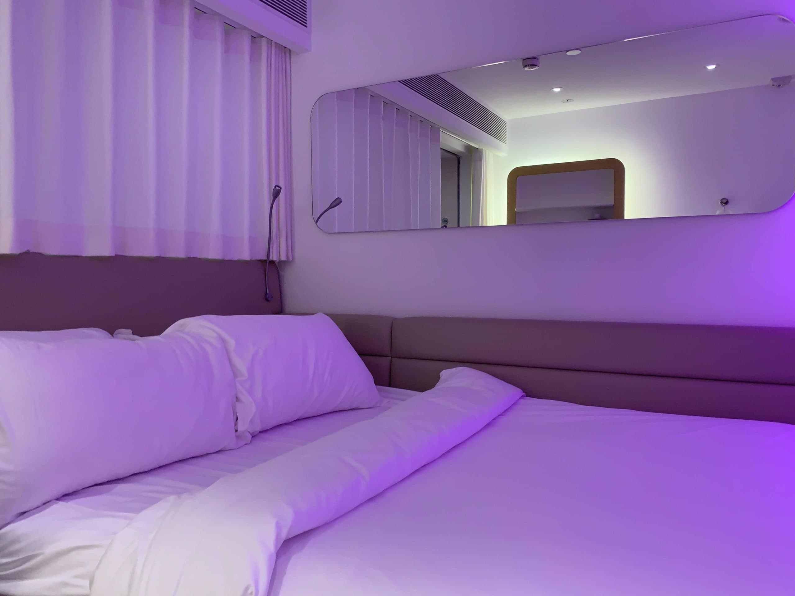 Bed space at YotelAir room