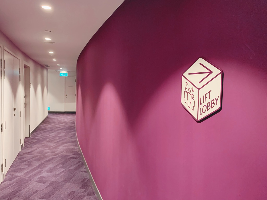 Maze-like corridor at YotelAir