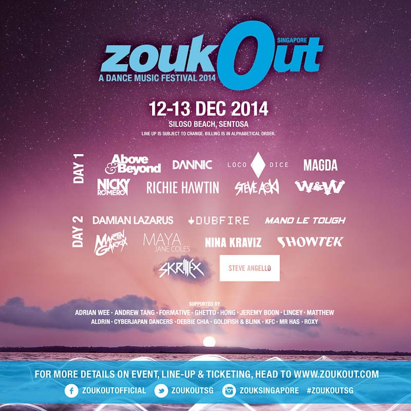 Zoukout 2014 DJs Line-Up