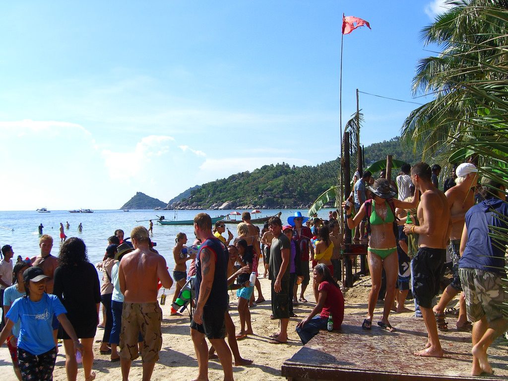 Party scene in koh tao