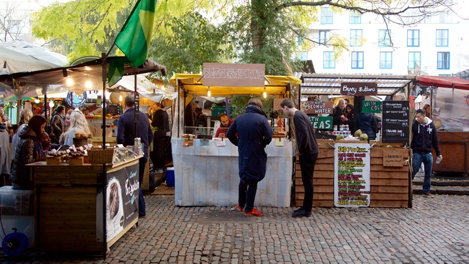 Camden food markets in London