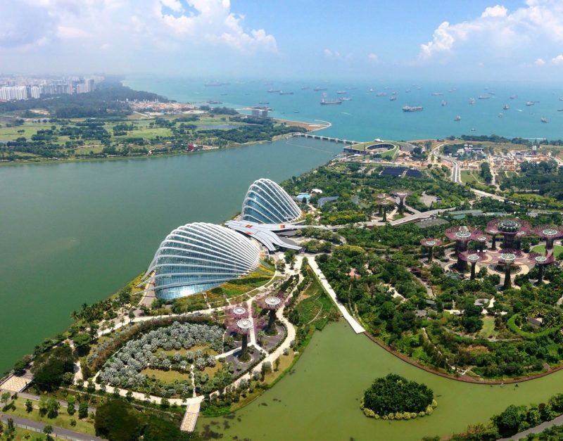 Birdseye view of Singapore