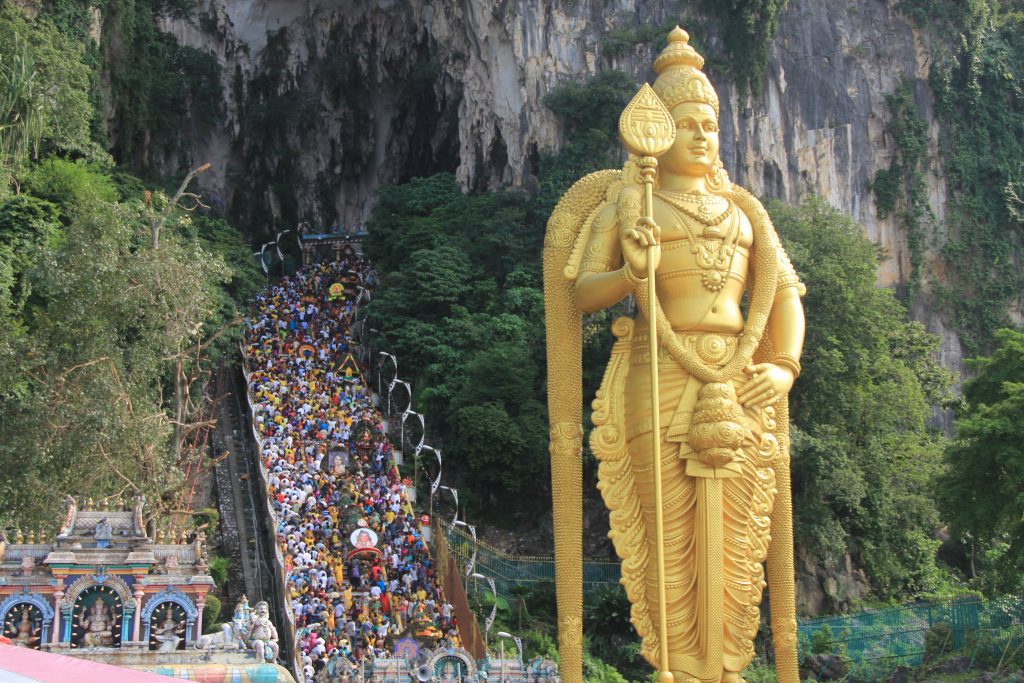 Crowds at Thaipusam festival in Malaysia