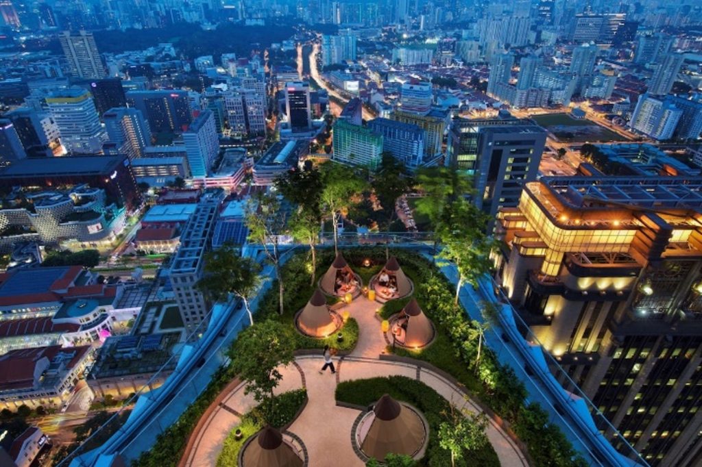 Dazzling lights of Singapore’s skyline from Andaz