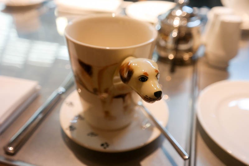 South Beach hotel dog mug