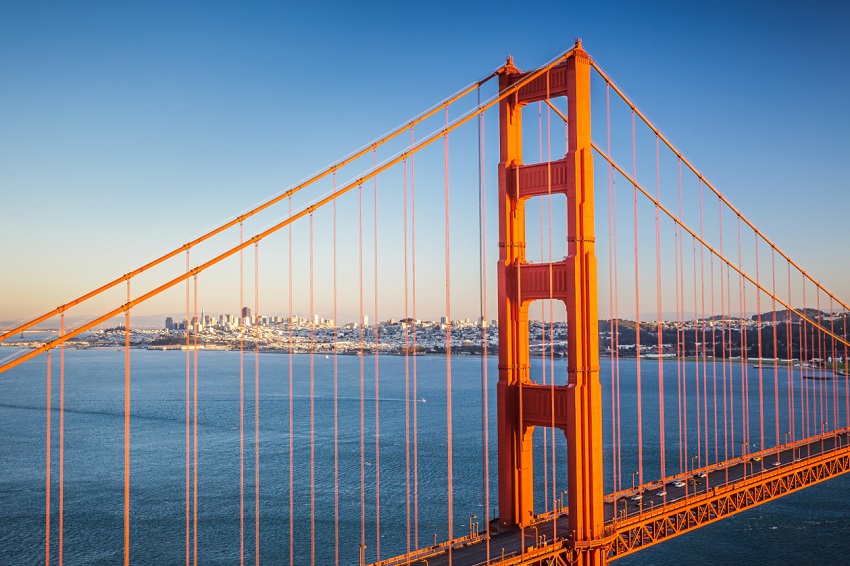 Golden Gate Bridge San Francisco end of year travel
