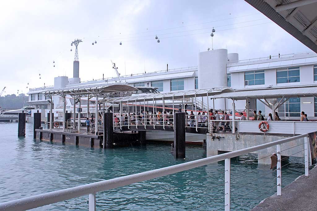 Harbourfront ferry terminal in Singapore