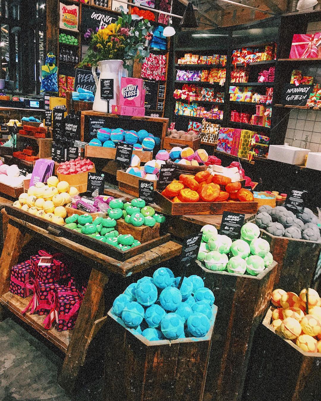 Lush products in London Oxford Street store
