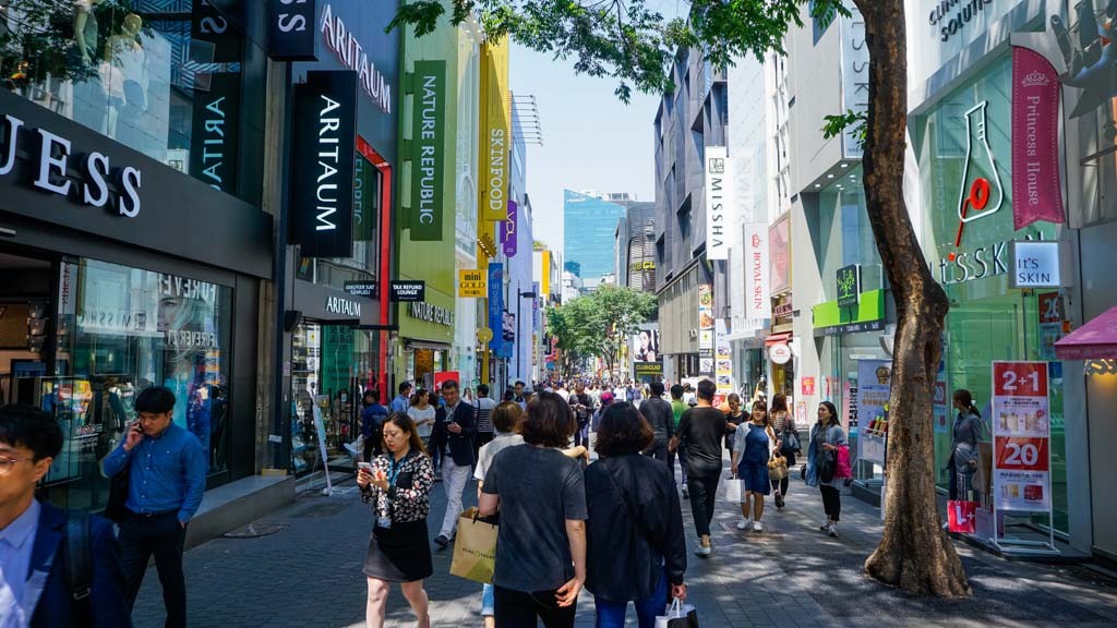 Myeongdong, great for shopping in Seoul